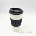 BPA KOSTENLOSE Kaffeetasse Plastik mit Ärmel 16oz 500 ml Plastikbecher wiederverwendbarer Kaffeetasse mit Deckel